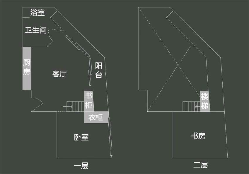 42歲大姐買下50㎡「菜刀戶型」，層高足有6米9，網友：真的服了