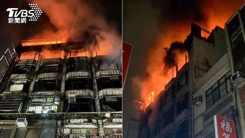 桃園民宅深夜火災「5樓燒到8樓」90坪屋陷火海　駭人烈焰曝