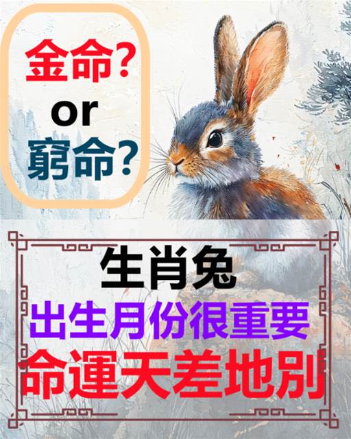 生肖兔：金命還是窮命？出生在這幾個月很關鍵！命運天差地別！