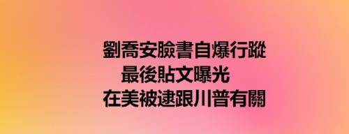 「太陽花女王」劉喬安在國外被捕！40歲患淋巴癌末期，潛逃5年終於落網