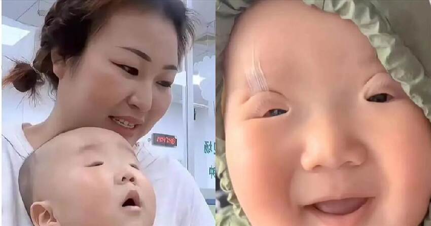 兒子眼睛超小！她曝光「爸爸照片」全場大笑：基因不會騙人