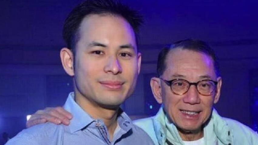 楊其龍罕同框父親楊受成,58歲頭髮花白慈眉善目,父子倆長得好像