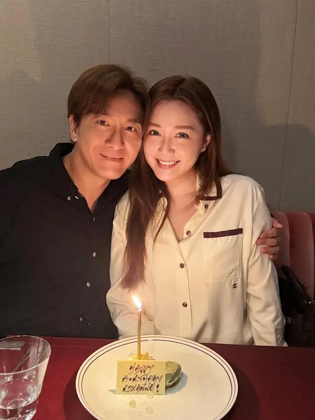 湯洛雯39歲生日與馬國明甜蜜慶祝，傳懷孕后首現身疑刻意遮肚