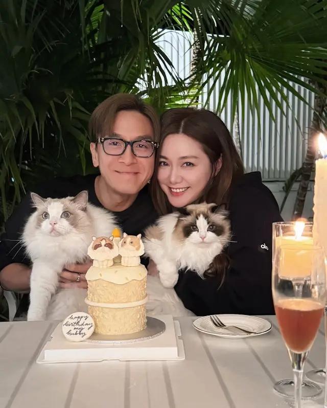 湯洛雯39歲生日與馬國明甜蜜慶祝，傳懷孕后首現身疑刻意遮肚