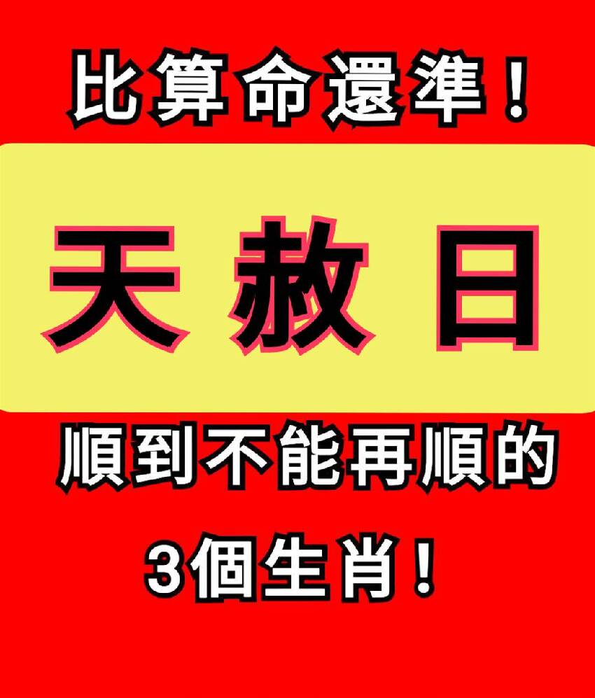 比算命還準！【天赦日】順到不能再順的3個生肖！