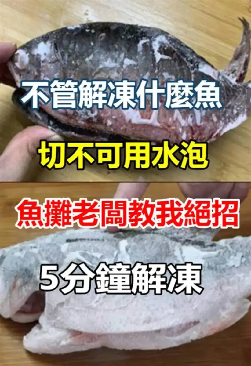 不管解凍什麼魚，都別直接用水泡，漁民教你一妙招，跟活魚一樣鮮！