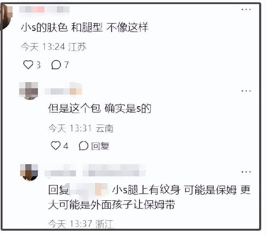 小S老公被偶遇帶娃出遊，同行女子並非小S，被質疑有私生女