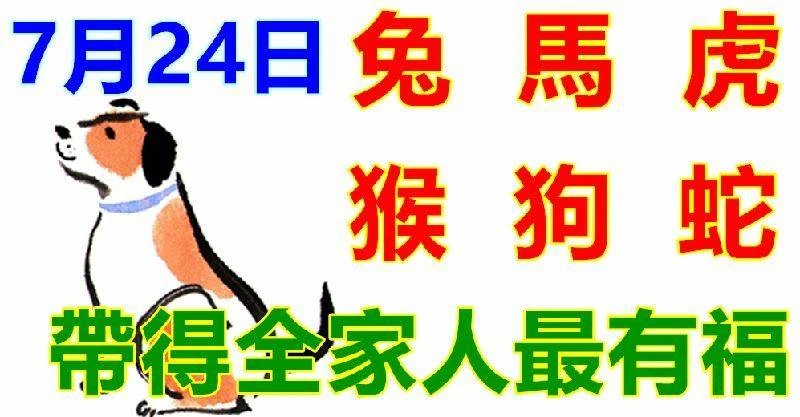 7月24日生肖運勢_兔、馬、虎大吉