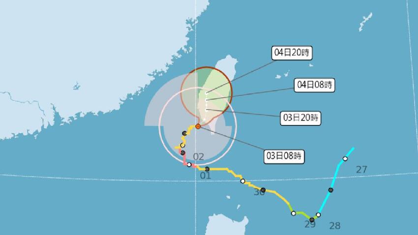 山陀兒颱風路徑、最新動態｜估「登陸高雄」，14縣市警戒