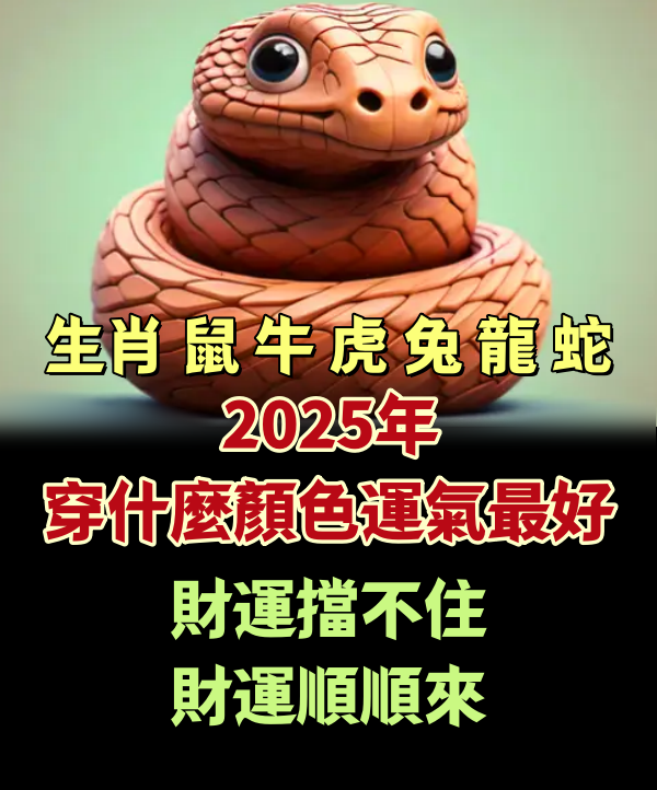 「屬鼠、牛、虎、兔、龍、蛇人 」2025年穿什麼顏色運氣最好，財運擋不住，財運順順來！