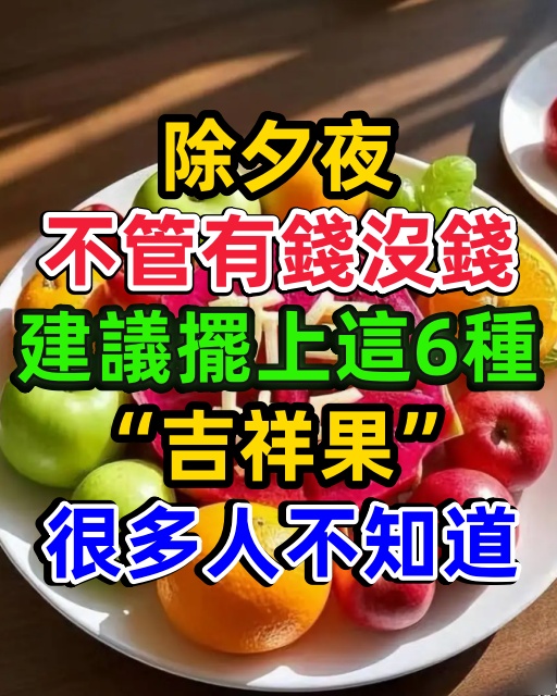 除夕夜，不管有錢沒錢，建議擺上這6種「吉祥果」，很多人不知道