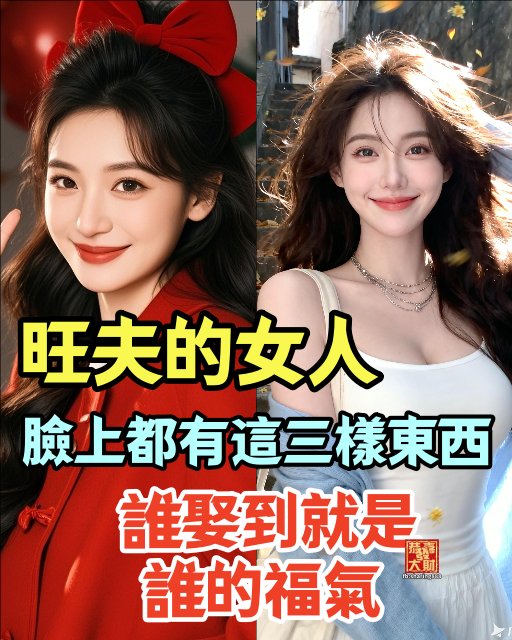 旺夫的女人，臉上都有這三樣東西 ，誰娶到就是誰的福氣 ！