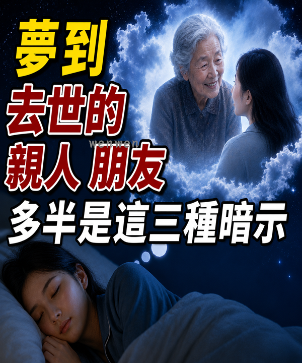 夢到去世的親人、朋友，多半是這三種暗示