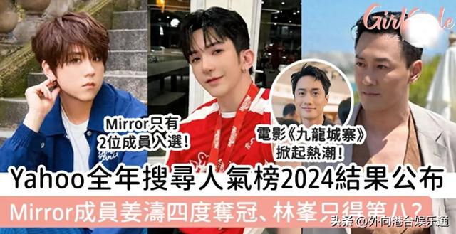 雅虎香港2024年人氣榜：TVB十大藝人佔兩席，橫掃十大劇集、綜藝