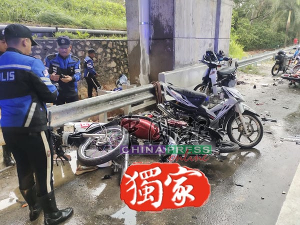 轎車直撞避雨摩哆 騎士保齡球般被碾 3死3重傷