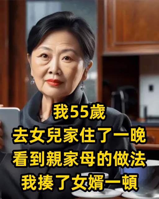 我55歲，去女兒家住了一晚，看到親家母的做法，我揍了女婿一頓