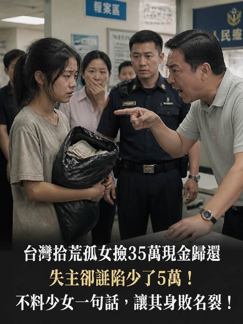 台灣拾荒孤女撿35萬現金歸還，失主卻誣陷少了5萬！不料少女一句話，讓其身敗名裂！