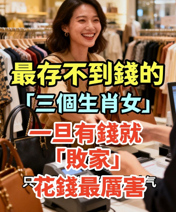 最存不到錢的「三個生肖女」一旦有錢就「敗家」花錢最厲害
