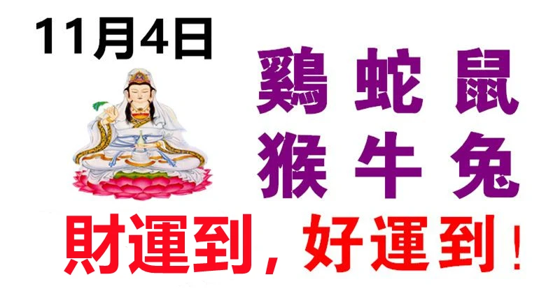 11月4日生肖運勢_雞、蛇、鼠大吉