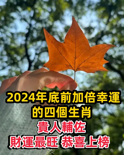 2024年底前加倍幸運的四個生肖，貴人輔佐，財運最旺，恭喜上榜