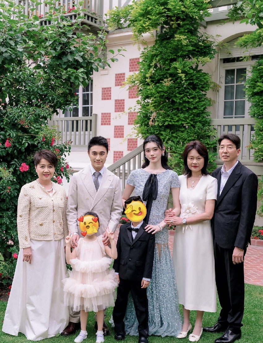 何猷君法國婚禮高調奢華,奚夢瑤行頭4500萬,岳母一身白裙近5萬