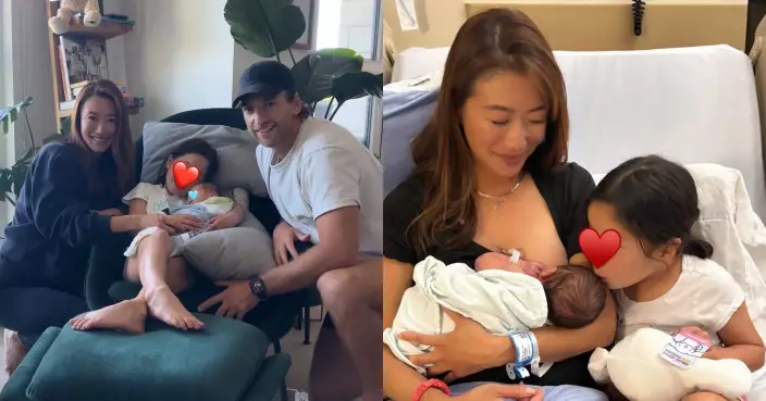 謝婷婷全家慶父親節,小7歲男友滿臉花白鬍子,混血兒子又白又胖
