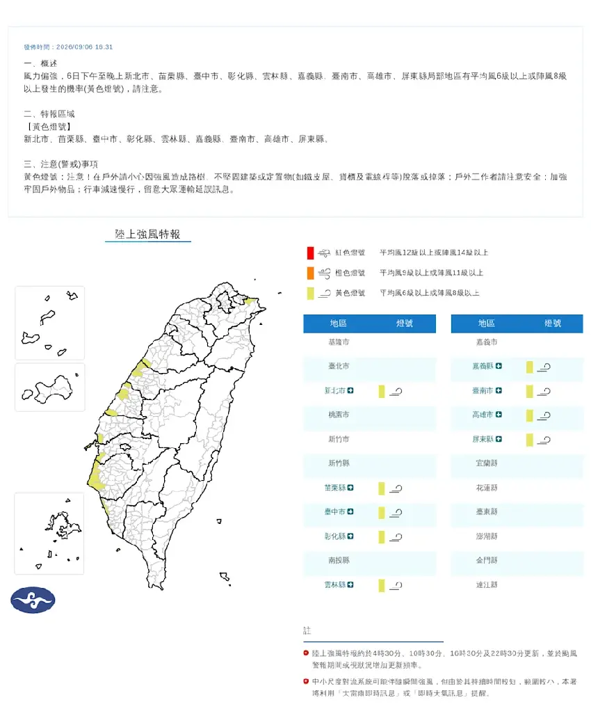 快訊/ 有機會放颱風假？「9縣市」列特報了：這些地方別久留！