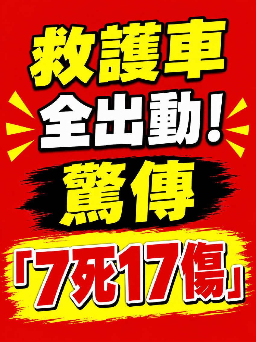 救護車全出動！驚傳「7死17傷」