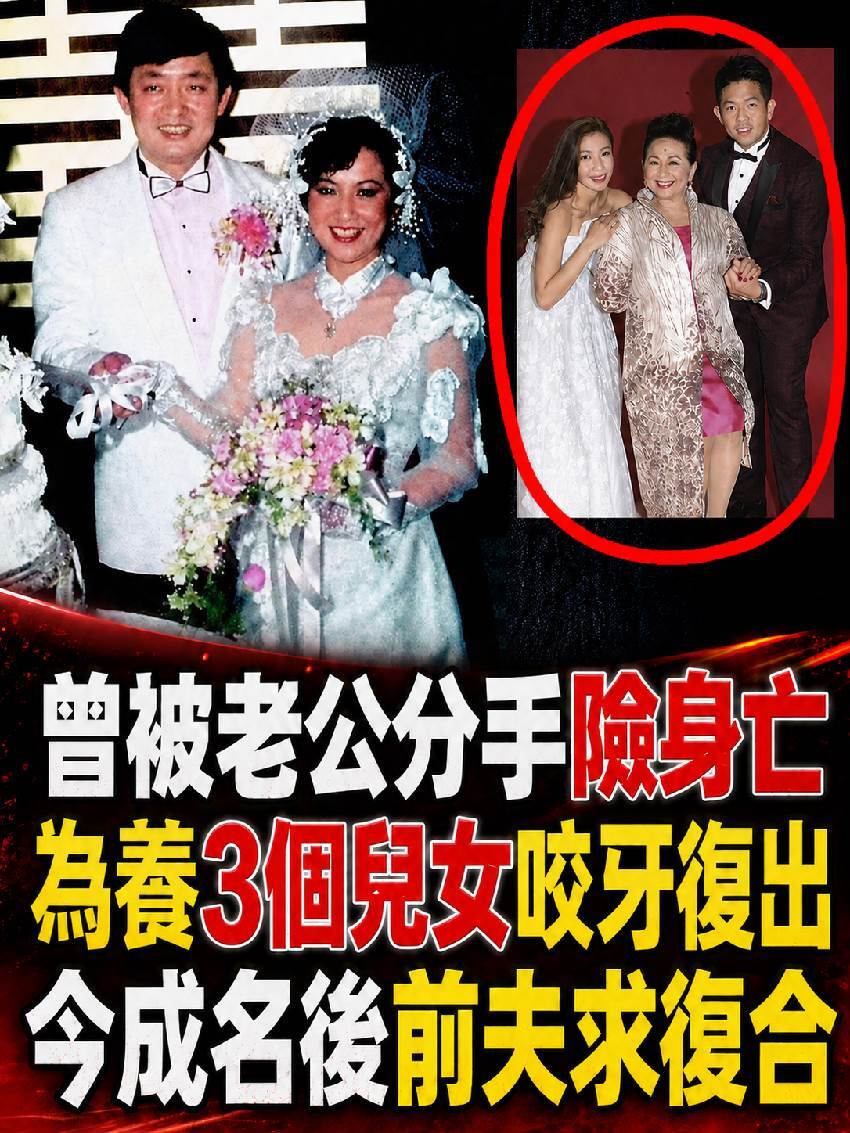 曾被老公分手險身亡，為養3個兒女咬牙復出，今成名后前夫求復合