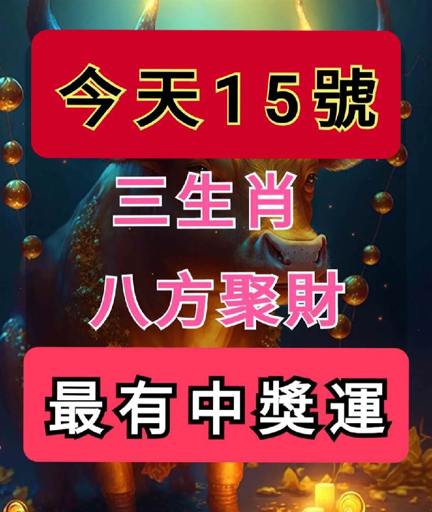 今天15號 三生肖 八方聚財 最有中獎運