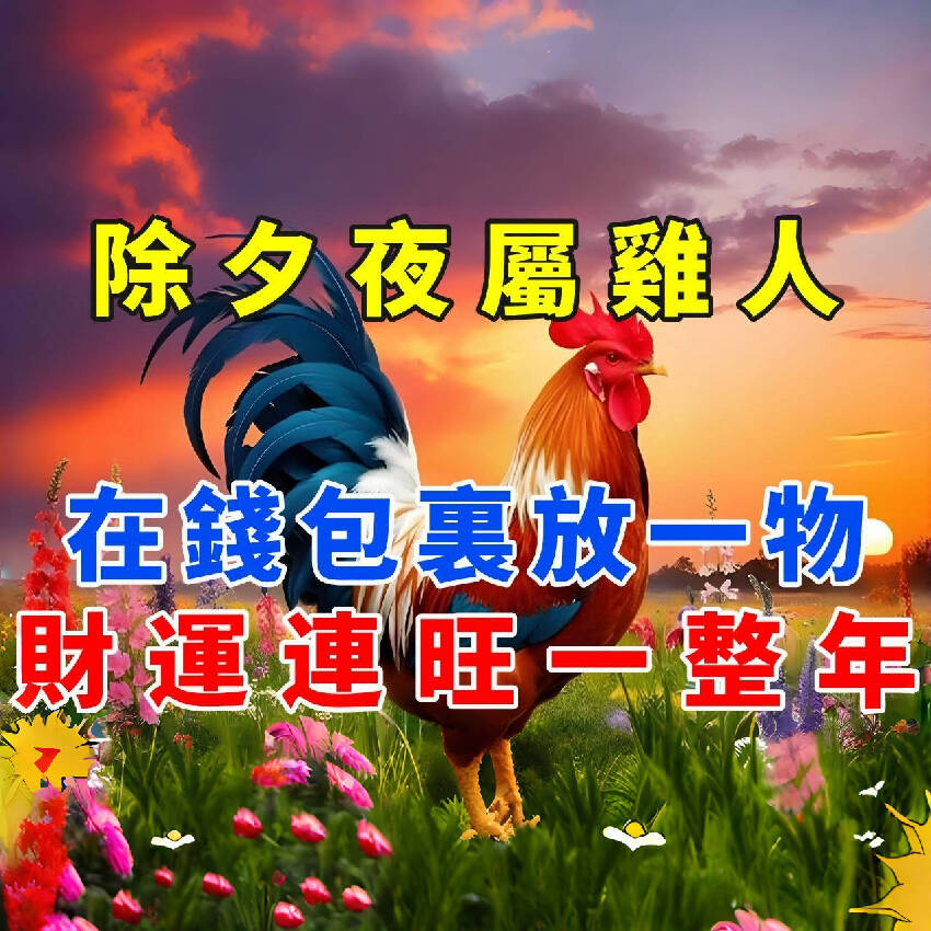 年廿九除夕夜，屬雞人在錢包裏放一物，財運連旺一整年，再忙也一定要看看！