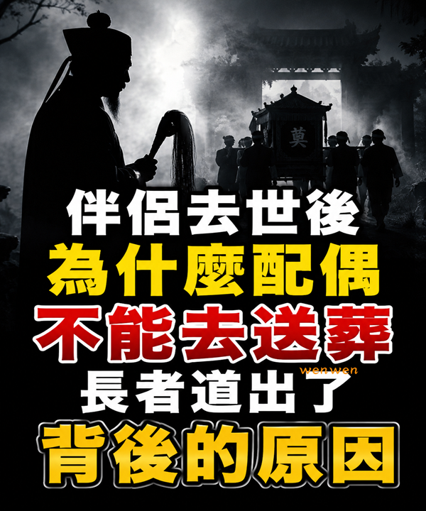 伴侶去世後！為什麼「配偶不能去送葬」 長者道出了：背後的原因