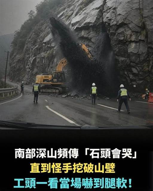 南部深山頻傳「石頭會哭」！特大暴雨懸案找不到半具屍體瞞了20年…怪手意外鑿穿幾十米堅硬巖壁，竟挖出「不可能的廢鐵」，工頭一看當場嚇到腿軟！