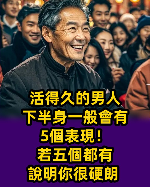 活得久的男人，下半身一般會有5個表現！若五個都有，說明你很硬朗