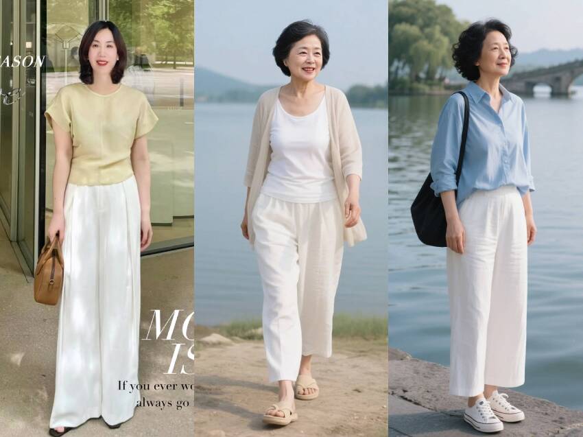 白褲子也太減齡了,但50+女性要記住「三穿三不穿」