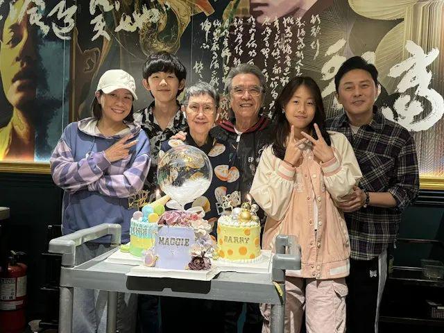 TVB老戲骨姜大衛三代同堂慶祝太太76歲生日，60歲女婿曹永廉獲贊凍齡