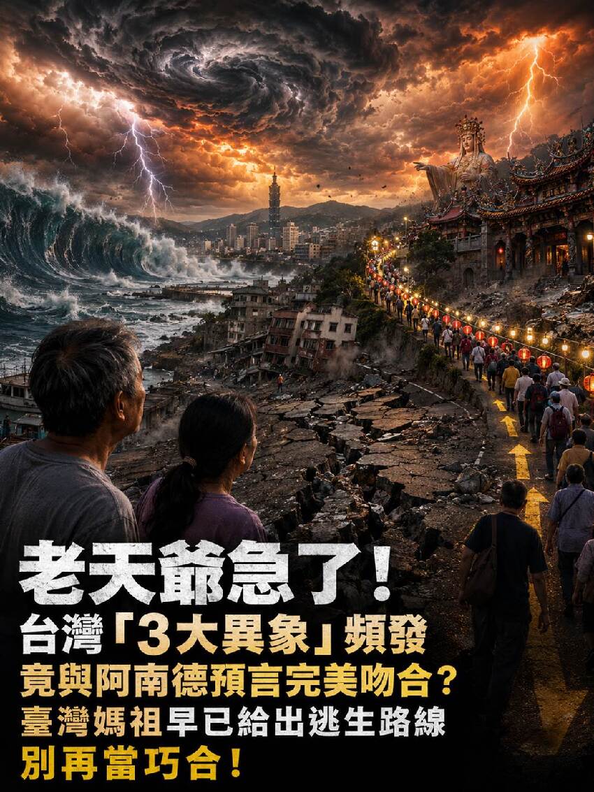老天爺急了！台灣「3大異象」頻發，竟與阿南德預言完美吻合？台灣媽祖早已給出逃生路線，別再當巧合！