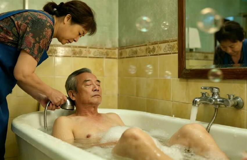 台中保姆每次「幫阿爸洗澡」都鎖門40分鐘，兒子偷裝監視器，畫面一出直接看傻眼...