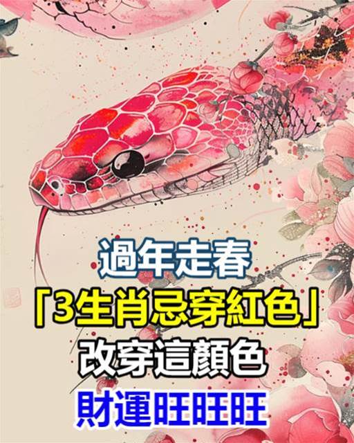 過年走春「3生肖忌穿紅色」改穿這顏色，財運旺旺旺