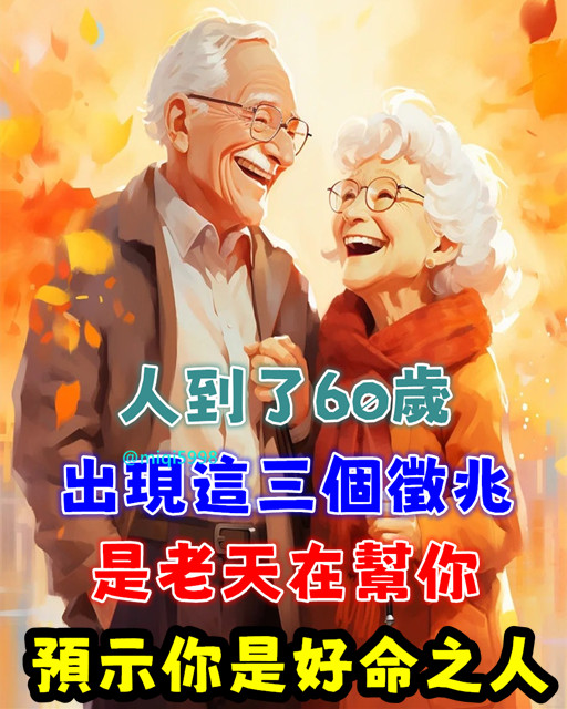 人到60歲，出現這三個徵兆，是老天在幫你，預示你是好命之人