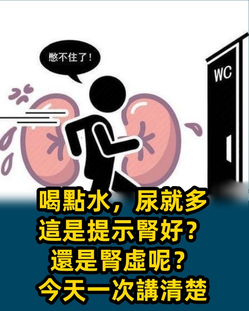 喝點水，尿就多，這是提示腎好？還是腎虛呢？今天一次講清楚