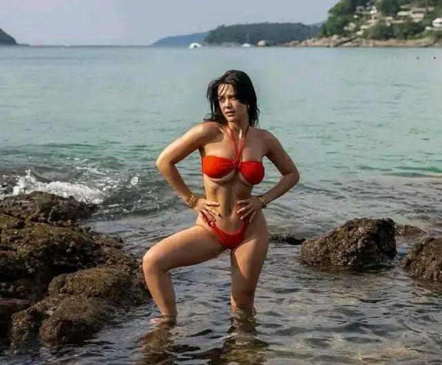 鍾麗緹大女兒戀情曝光,她外籍男友身材健碩,愛穿泳裝身材豐滿