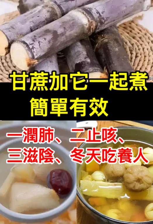 甘蔗加它一起煮，簡單有效，一潤肺、二止咳、三滋陰，冬天吃養人