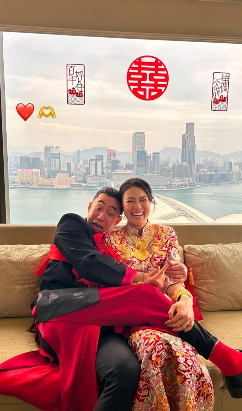 楊受成榮升曾外祖父四代同堂，32歲外孫生女，張堅庭曬孫女甜笑照