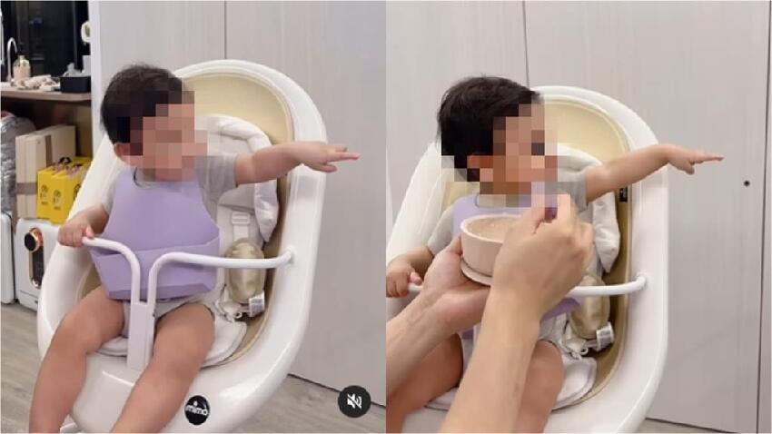 許維恩女兒「突指空氣說話」她怕爆不敢拍！網全嚇壞：看到不該看的了