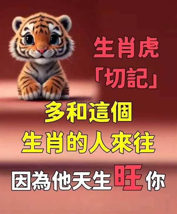 生肖虎「切記」：多和這個生肖的人來往，因為他天生旺你