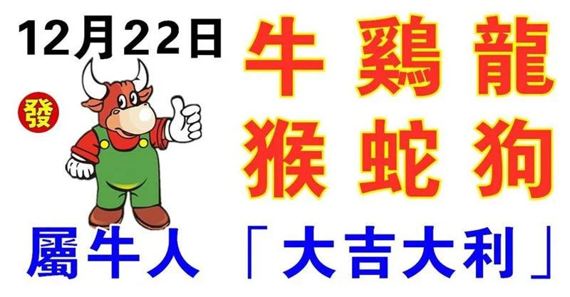 12月22日生肖運勢_牛、雞、龍大吉