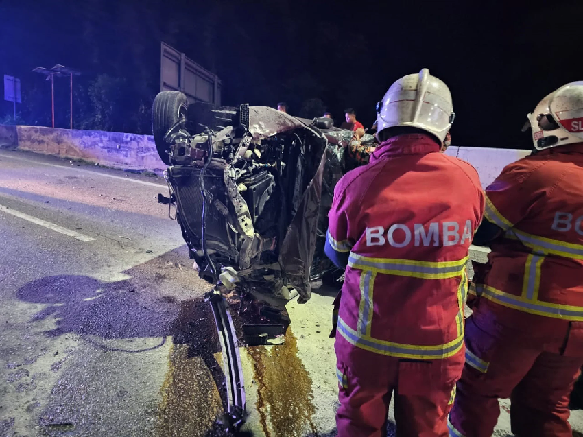 人仰車翻！ 雲頂山腳車禍 1死1重傷3輕傷