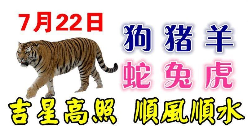 7月22日生肖運勢_狗、豬、羊大吉