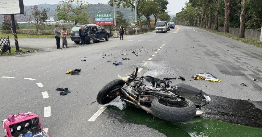 快訊／宜蘭死亡交通事故！遭休旅車撞上，紅牌重機騎士送醫不治，超慘現場曝！